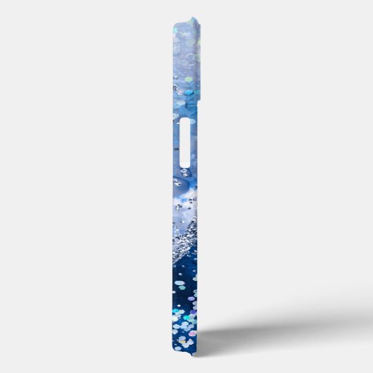 Chic Blue Agate mit opaleszenten Glitzern Case-Mate iPhone Hülle (Rückseite / Rechts)
