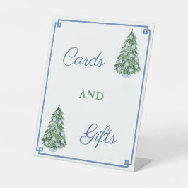 Chic Blue and Green Holidays Wedding Cards & Gifts Sockelschild