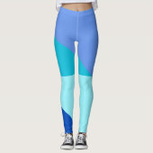 Chic Blue Angles Leggings (Vorderseite)