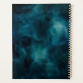 Chic Blue Aqua aquamarine abstrakte geometrische Planer (Rückseite)