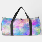 Chic blue aqua unicorn dripping Glitzer monogram Duffle Bag (Rückseite)