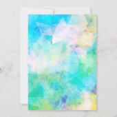 Chic blue aqua unicorone Tropfen Glitzer Weihnacht Einladung (Rückseite)