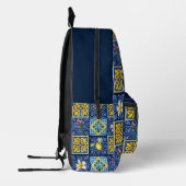 Chic Blue aquamarin sizilianische Zitrusfrüchte Mi Bedruckter Rucksack (Links)
