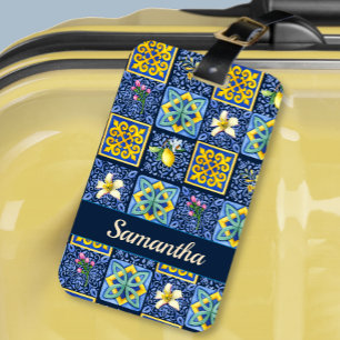 Chic Blue aquamarin sizilianische Zitrusfrüchte Mi Gepäckanhänger