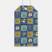 Chic Blue aquamarin sizilianische Zitrusfrüchte Mi Geschenkanhänger (Rückseite)