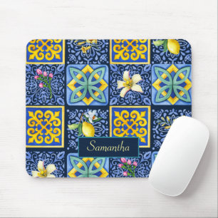 Chic Blue aquamarin sizilianische Zitrusfrüchte Mi Mousepad
