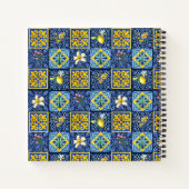 Chic Blue aquamarin sizilianische Zitrusfrüchte Mi Notizblock (Rückseite)