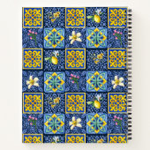 Chic Blue aquamarin sizilianische Zitrusfrüchte Mi Notizblock (Rückseite)