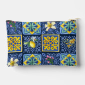 Chic Blue aquamarin sizilianische Zitrusfrüchte Mi Zubehörtasche (Rückseite)