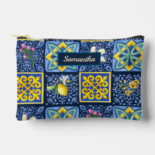 Chic Blue aquamarin sizilianische Zitrusfrüchte Mi Zubehörtasche