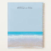 Chic Blue Beach 2 Herz in Sand Wedding Planer (Rückseite)