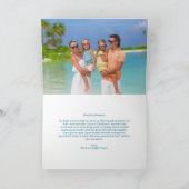 Chic Blue Beach Foto Collage Familie Weihnachten (Innenseite)