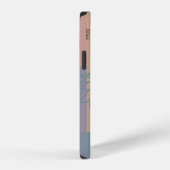Chic Blue Bee Monogram iPhone Hülle (Rechte Seite)