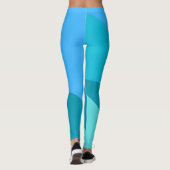 Chic Blue & Blue Green Angles Leggings (Rückseite)