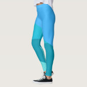 Chic Blue & Blue Green Angles Leggings (Links)
