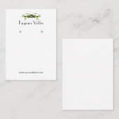 Chic Blue Blume Earring Display Visitenkarte (Vorne/Hinten)