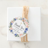 Chic Blue Blush Blues Taufe Christening Gefallen Geschenkanhänger (Beispiel)