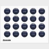 Chic Blue Bokeh Night Sky String Lights Sticker (Blatt)