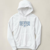 Chic Blue Bow Chinoiserie Senior Class of 2025 Hoodie