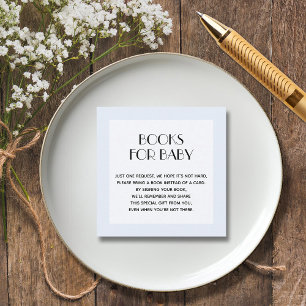 Chic Blue Boy Baby Showbuchanfrage Begleitkarte