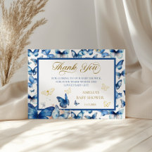 Chic Blue Butterfly Baby in Bloom Baby Dusche