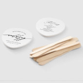 Chic Blue Calligraphy Wedding Program Fan Fächer (Non-assembled)