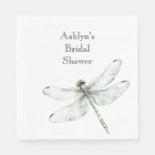 Chic Blue Dragonflies Brautparty Serviette (Vorderseite)