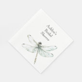 Chic Blue Dragonflies Brautparty Serviette (Ecke)