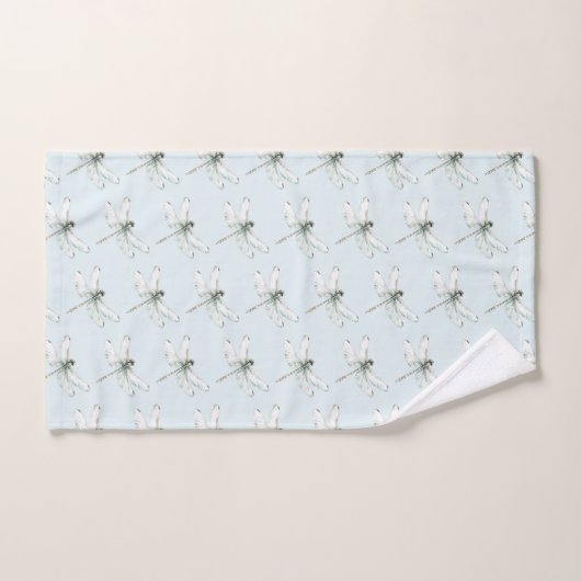 Chic Blue Dragonflies Dream Badhandtuch Set (Handtuch)