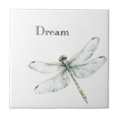 Chic Blue Dragonflies Dream Fliese (Vorderseite)