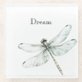 Chic Blue Dragonflies Dream Glasuntersetzer (Vorderseite)
