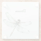 Chic Blue Dragonflies Dream Glasuntersetzer (Rückseite)