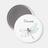 Chic Blue Dragonflies Dream Magnet (Vorderseite/Rückseite)
