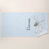 Chic Blue Dragonflies Dream Strandtuch (Vorderseite)