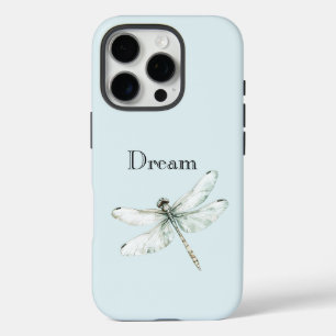Chic Blue Dragonfly Dream iPhone 16 Pro Hülle