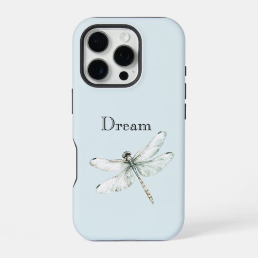 Chic Blue Dragonfly Dream iPhone Hülle (Rückseite)