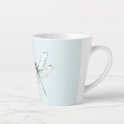 Chic Blue Dragonfly Dream Milchtasse (Rechts)