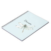 Chic Blue Dragonfly Dream Notizblock (Linke Seite)
