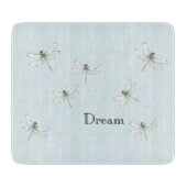 Chic Blue Dragonfly Dream Schneidebrett (Vorderseite)