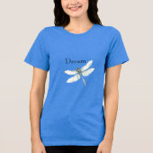 Chic Blue Dragonfly Dream Tri-Blend Shirt (Vorderseite)