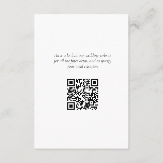 Chic Blue Floral Hydrangea Wedding RSVP Begleitkarte (Rückseite)