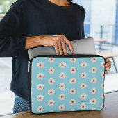 Chic Blue Floral Laptopschutzhülle