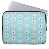Chic Blue Floral Laptopschutzhülle (Vorderseite)