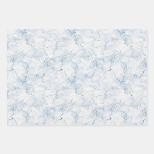 Chic Blue Flowers Easter Eggs Geschenkpapier Set (Vorderseite 3)