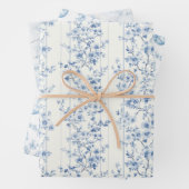 Chic Blue Flowers Easter Eggs Geschenkpapier Set (Beispiel)