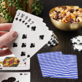 Chic Blue Geometric Classic Playing Cards Spielkarten (In Situ)