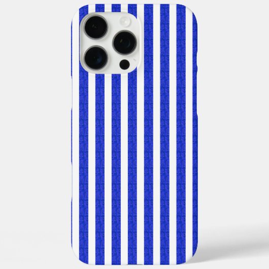Chic Blue Geometric Stripes Case-Mate iPhone Hülle (Rückseite)