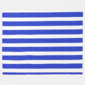 Chic Blue Geometric Stripes Fleecedecke (Vorderseite (Horizontal))
