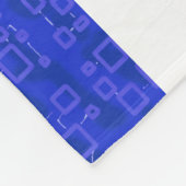 Chic Blue Geometric Stripes Fleecedecke (Ecke)