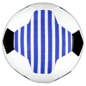 Chic Blue Geometric Stripes Fußball (Gedreht)